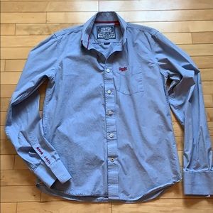 Superdry classic blue button-up shirt, XL